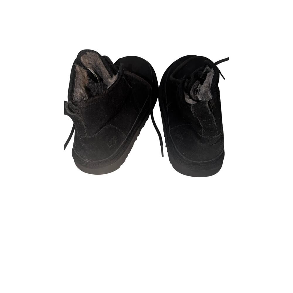 UGG Neumel Black Suede Lace Up Chukka Boots Size 10 - Picture 3 of 5
